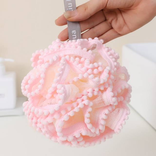 SHEIN Soft Loofah Sponge, 1pc Shower Bath Sponges Mesh Foaming Balls, Large Exfoliating Bath Towel For Body Wash, Cleansing Foam Bath Ball, Deep Cleaning Sh