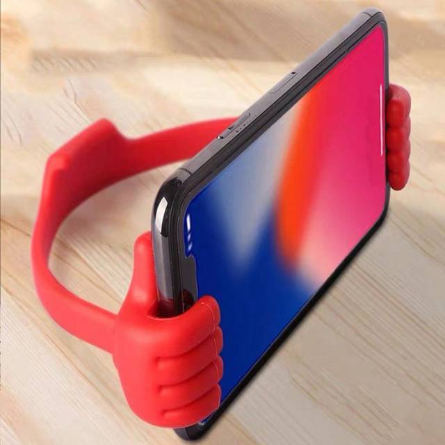 SHEIN 1pc Creative Thumb Mobile Phone Stand Home Desktop Slouchy People Watch Drama Artefact Student Online Class Adjustable Support Shelf