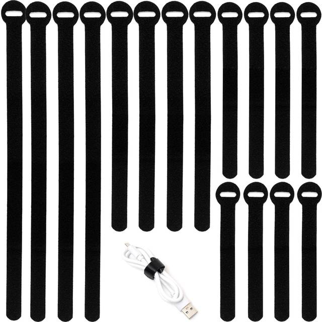 150PCS Reusable Cable Ties - 4+6+8+10inch Multi-Purpose Cable management Hook & Loop Cable Straps Wire Ties Adjustable Fastening Cord Organizer Cable