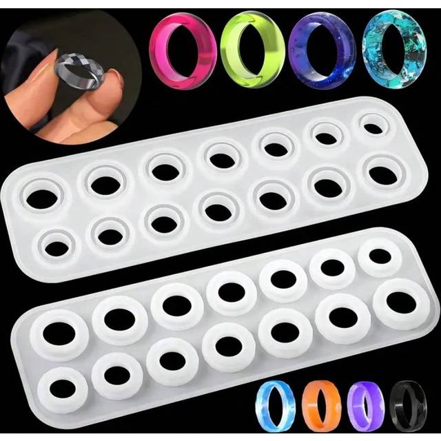 SHEIN Resin Ring & Earring & Pendant & Craft Silicone Mold Set, Epoxy Resin Mold, Diy Jewelry Making Tools
