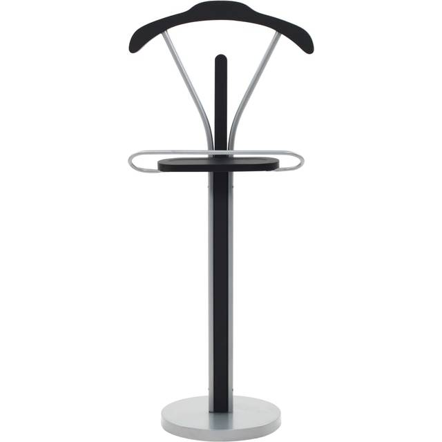 vidaXL Suit Stand Black and Grey Clothes Butler Storage Valet Rack Hanger