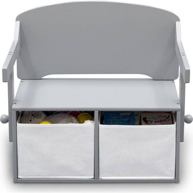 Delta Children MySize Kids Convertible Activity Bench - Greenguard Gold Certified  Grey