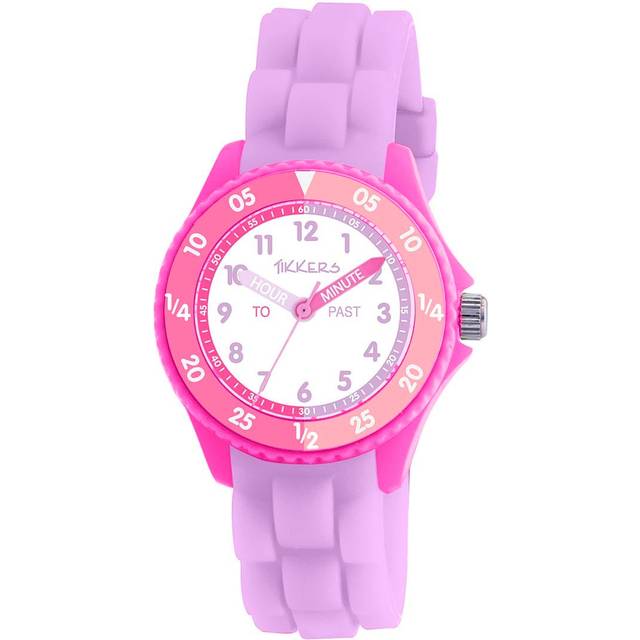 Tikkers Girls Lilac Silicone Strap Watch