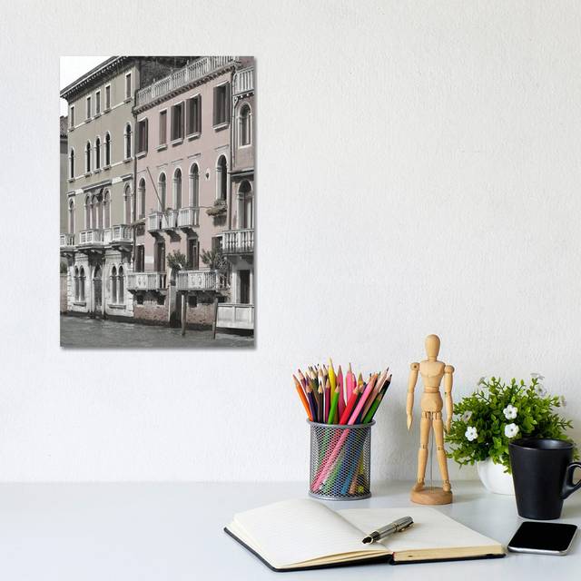 Venetian Facade Photos IV by Sharon Chandler - Wrapped Canvas Painting (20.32 cm H x 30.48 cm W)