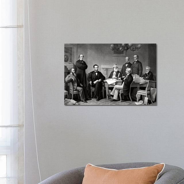 Restored Picture of President Lincoln Reading the Emancipation Proclamation to His Cabinet by Stocktrek Images - Wrapped Canvas Art Prints (45.72cm H x 66.04cm W)