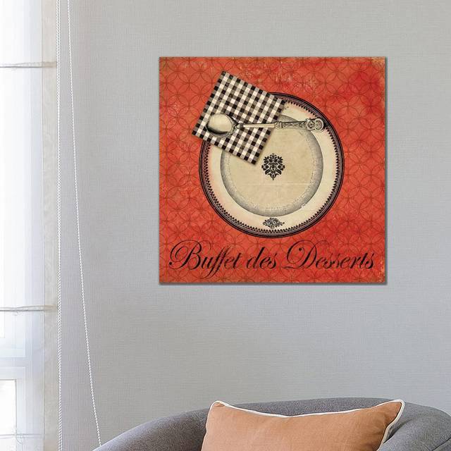 Buffet de Desserts by Aimee Wilson - Wrapped Canvas Graphic Art (66.04cm H x 66.04cm W x 3.81cm D)