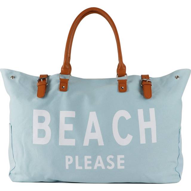 Lamyba Beach Bags Waterproof Sandproof  Extra Large Beach Bag Tote for Women with Vegan Leather  Packable Foldable Travel Totes for Summer Vacation  B