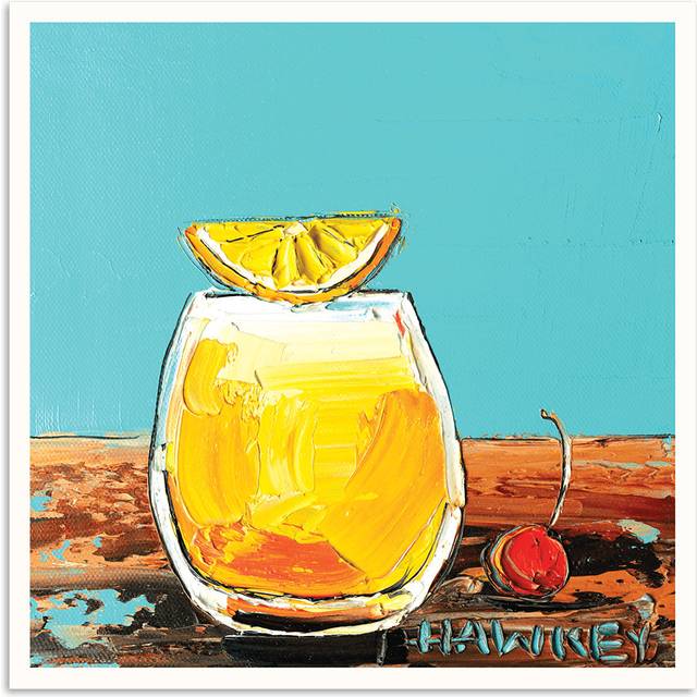 Amaretto Sour Summer by Rosalind Wheeler - Painting on Canvas - Paper (61cm H x 61cm W)