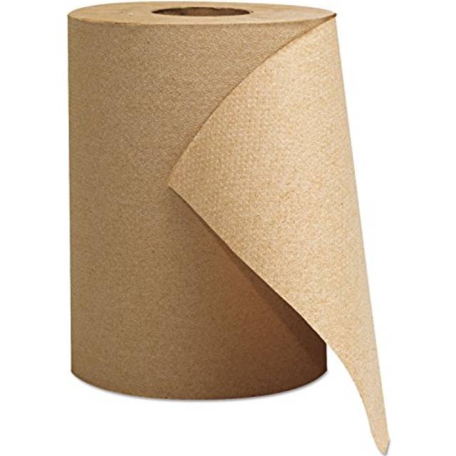 1804 Hardwound Roll Towels 1-Ply Brown 8-Inch x 300 ft 12 Rolls/Carton