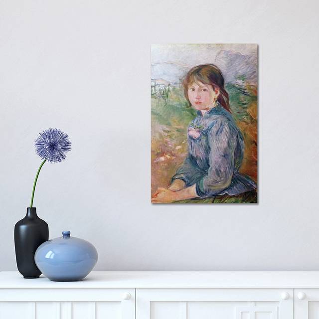 The Little Girl from Nice, 1888-89 by Berthe Morisot - Wrapped Canvas Painting (45.72cm H x 30.48cm W x 1.905cm D)