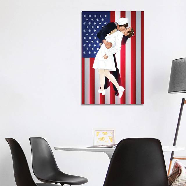 VJ Day Kiss by Nikita Abakumov - Graphic Art on Canvas - Wrapped Canvas (101.6 cm H x 66.04 cm W x 1.91 cm D)