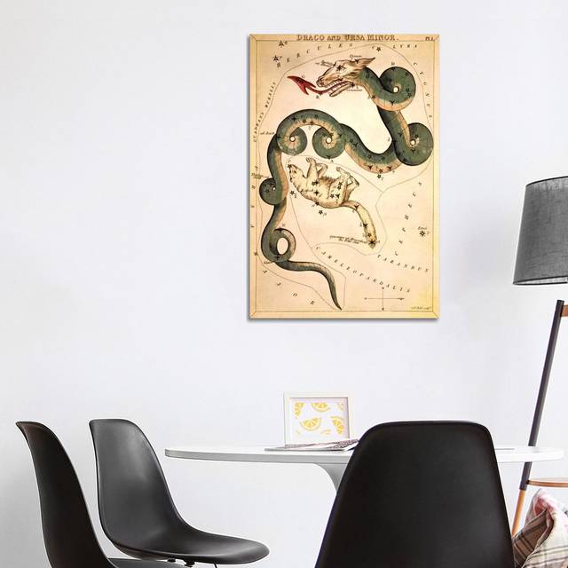 Draco and Ursa Minor by Sidney Hall - Wrapped Canvas Graphic Art (101.6cm H x 66.04cm W x 3.81cm D)