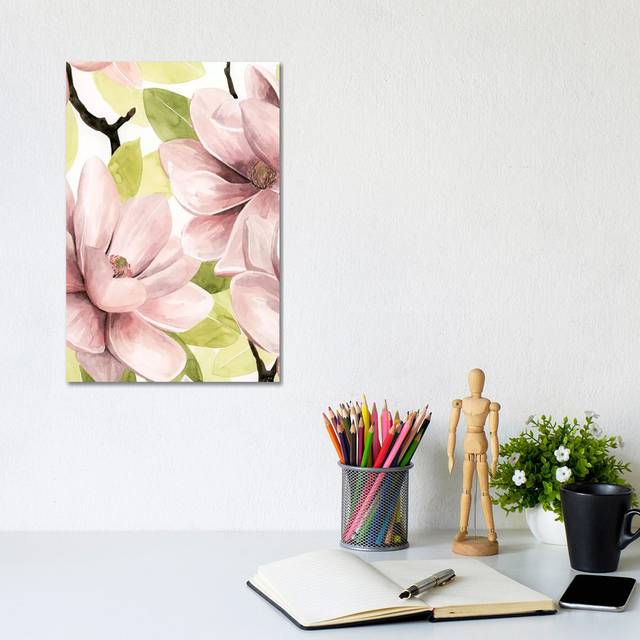 Blush Magnolia I by Grace Popp - Wrapped Canvas Graphic Art (30.48cm H x 20.32cm W x 1.91cm D)