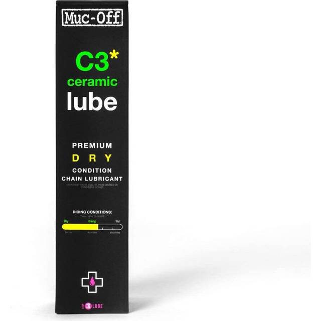 Muc-Off 872 C3 Ceramic Dry Chain Lube, 120 Millilitres - Premium Bike Chain Lubricant With UV Tracer Dye - Formulated For Dry And Dusty Weather Condit