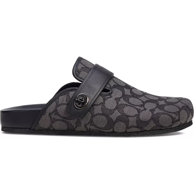 Coach 1941 Black & Gray Signature Jacquard Slip-on Loafers - Charcoal/Black - US 8