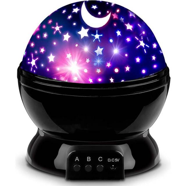 Fantasy Spinning KidsStarlight Projection Night Light 1-14 Years Kids Bedroom Gift,Twinkling Stars and Moon in the Dark Let Your Child Sleep Quietly