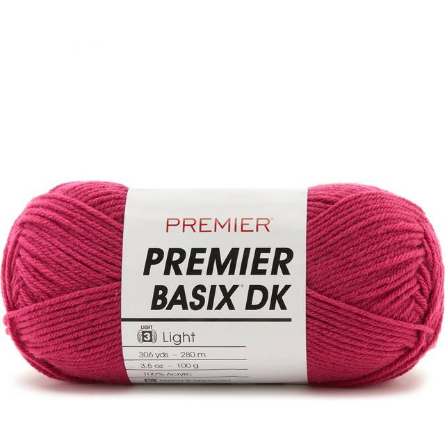 Premier yarns basix dk yarn-raspberry 1142-56