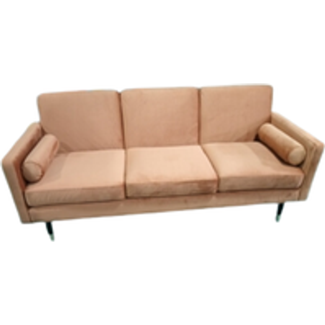 Hugo 3 Seater Velvet Double Futon Style Sofa Bed - Brown - Large