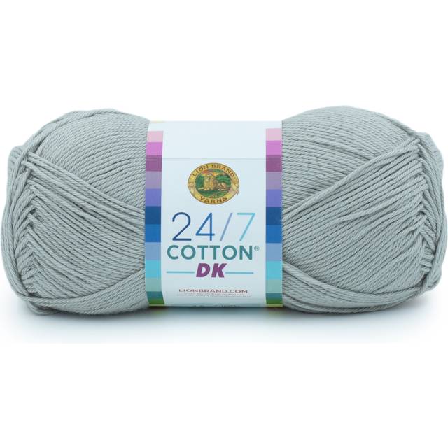 Lion Brand Yarn 24/7 Cotton DK Yarn  1 Pack  Silver Lining