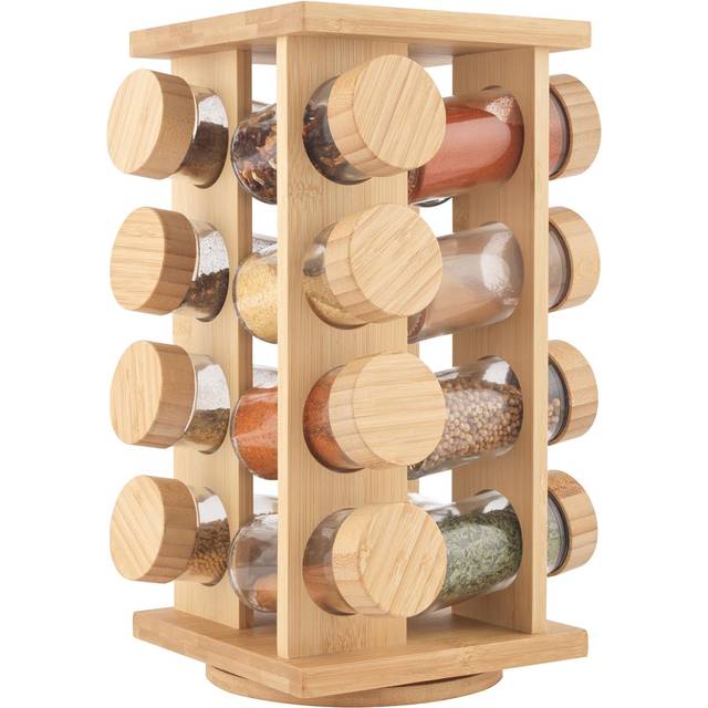 Salter Bamboo 16-Piece Spice Rack - Brown