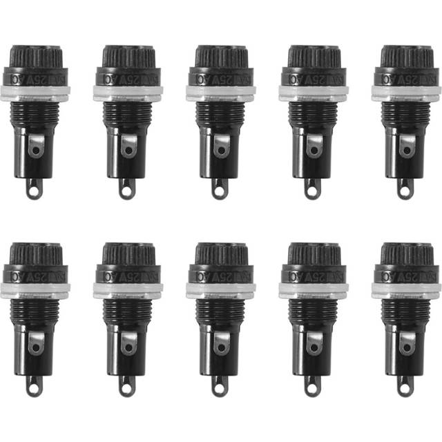 10 Pcs Electrical Panel Mounted 5 x 20mm Fuse Holder