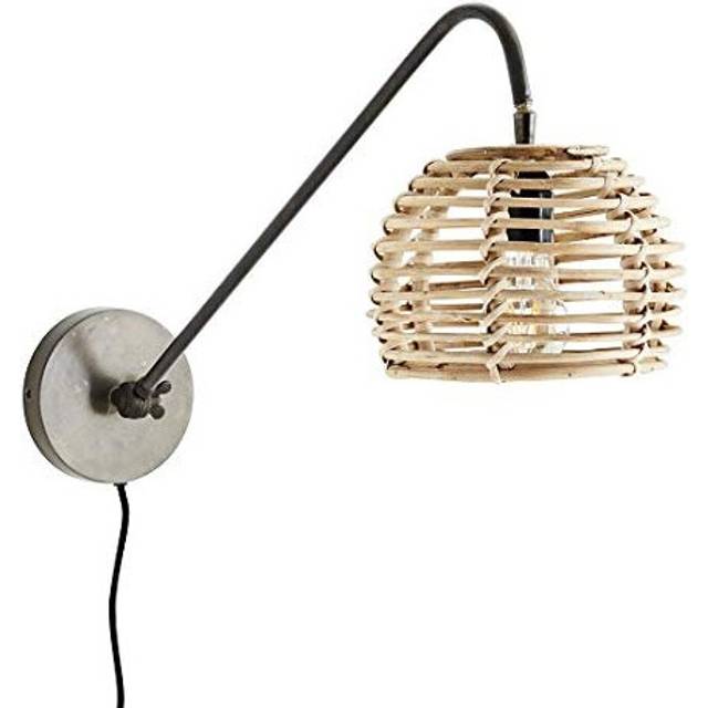 Madam Stoltz Wall Lamp With Bamboo Shade
