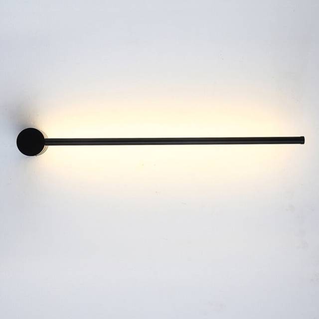 Led Strip Wall Light Modern Simple Wall Lamp Indoor Decoration Creative Linear Wall Sconce for Bedroom Corridor Stairs Black,30CM Warm White