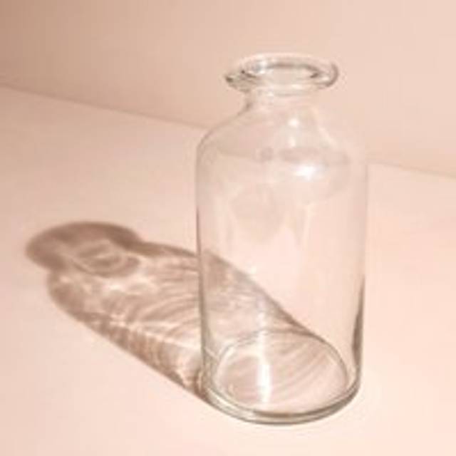 Slim Glass Flower Vase - clear - one size