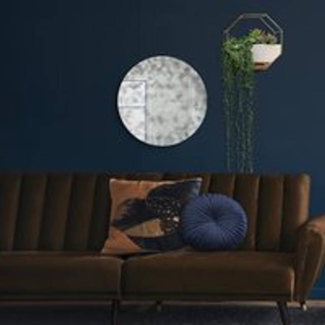 Round Circular Antiqued Mirror with Polished Edge 24" X 24" (60x60CM) - Silver - 1 Pack