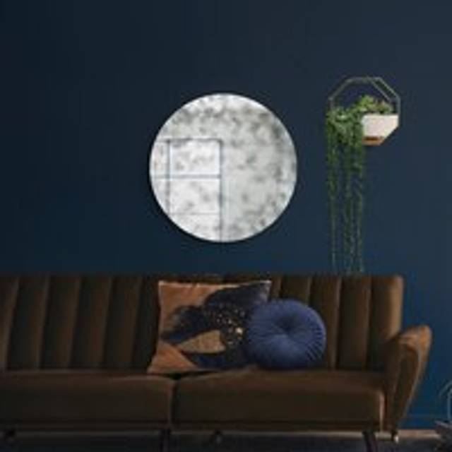 Round Circular Antiqued Mirror with Polished Edge 31" X 31" (80x80CM) - Silver - 1 Pack
