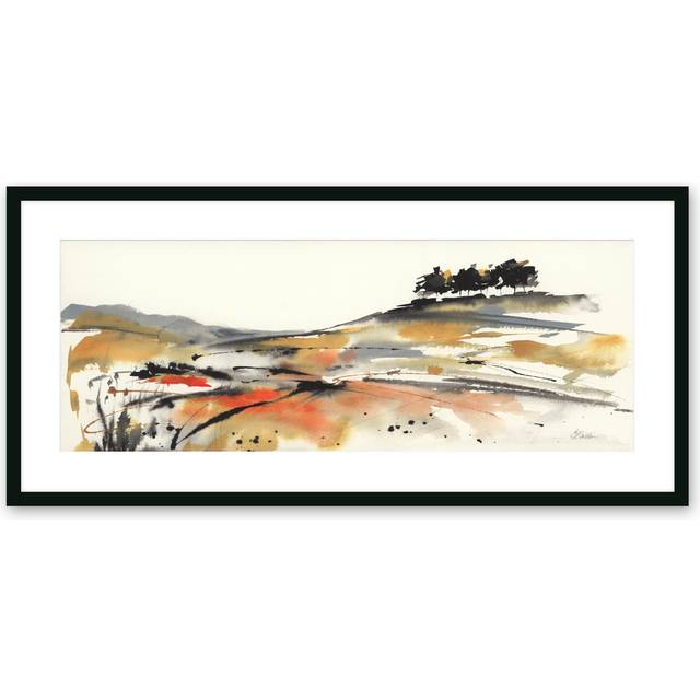 Autumn Fields by Elizabeth Baldin Framed Print - Burnt Orange
