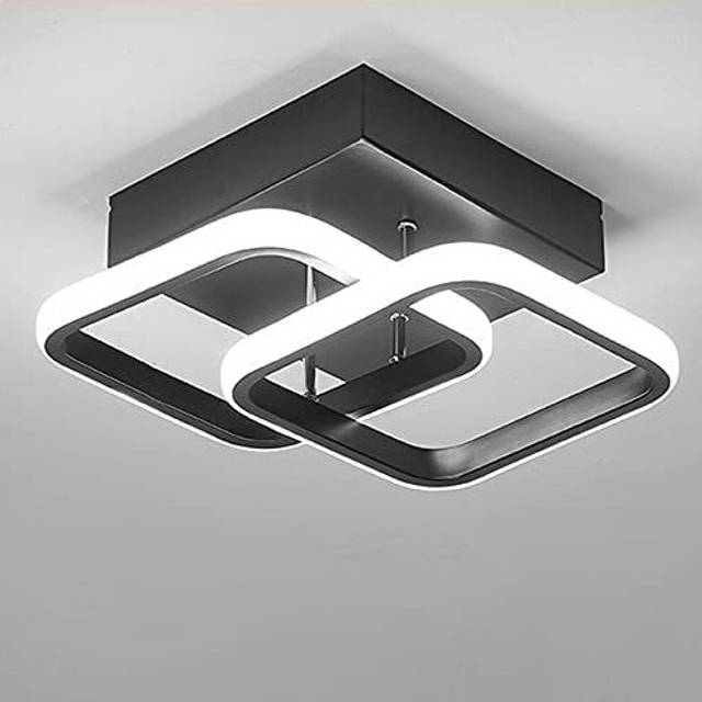 Ceiling Light Modern 22W LED Cool White 6000K Acrylic Square Ceiling Lamp for Hallway Office Bedroom Kitchen Living Room bedroom ceiling lights