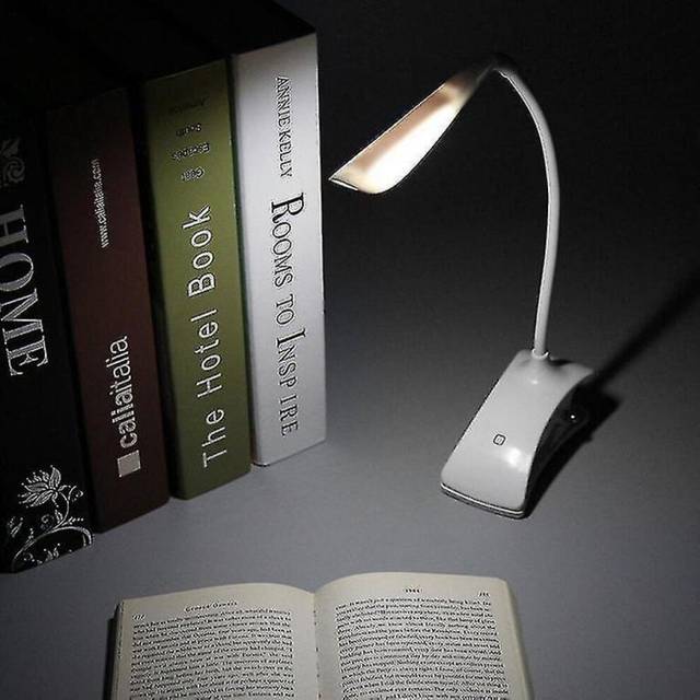 Dimmable Clip-on Usb Rechargeable Touch Led Reading Light Desk Table Lamp