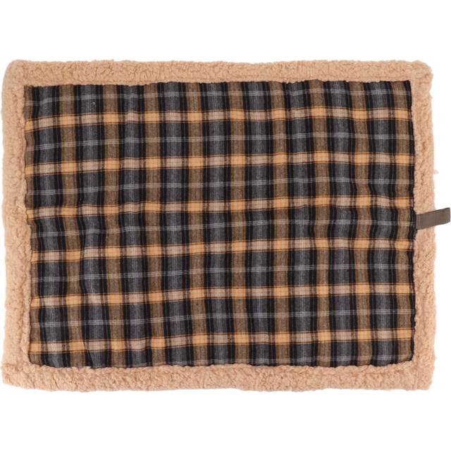 Self Warming Pet Pad Washable Double Sided Lamb Wool Plaid Pet Bed Mat for Indoor and Outdoor
