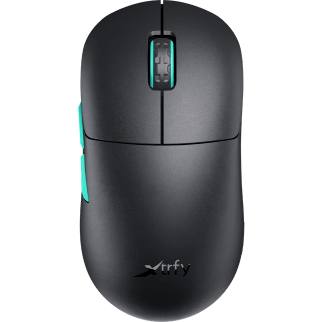 Xtrfy M8 Wireless, trådlös ultralätt gamingmus, optimerad för e-sport, 2,4 GHz radio, extremt låg front för högre precision, laddningsbar, Svart
