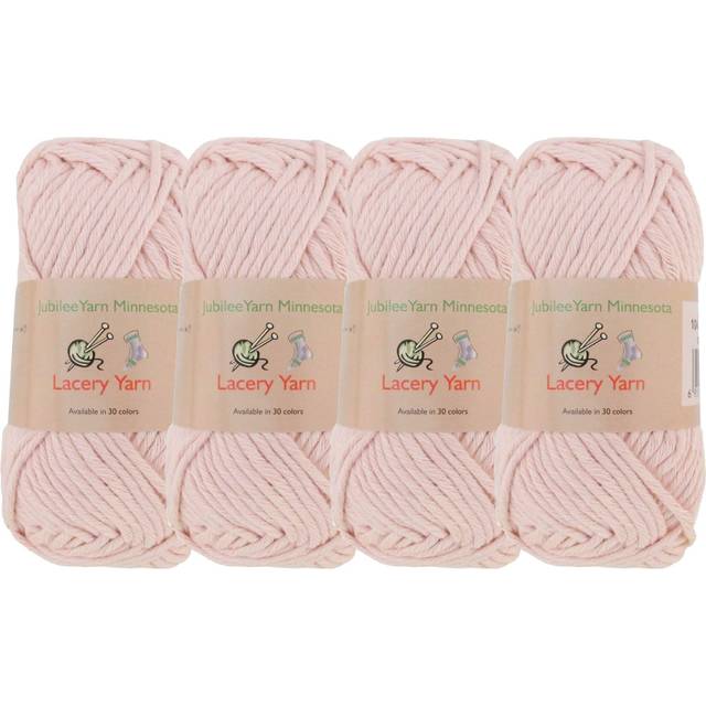 JubileeYarn Lacery Yarn - Bulky Weight Cotton - 100g/Skein - 104 Blushed Peach - 4 Skeins