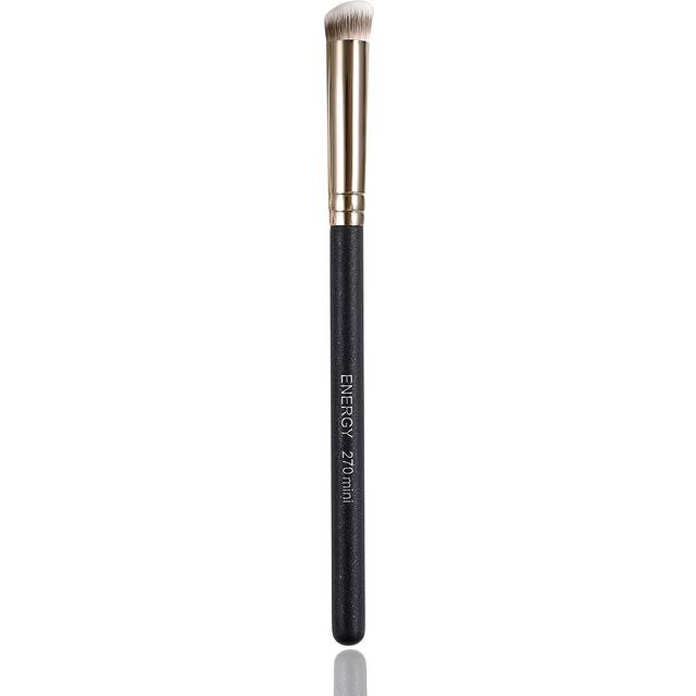 ENERGY Under Eye Concealer Brush Mini Flat Angled Kabuki Foundation Brush with Synthetic Bristles for Concealing Blending Setting Buffing with Powder