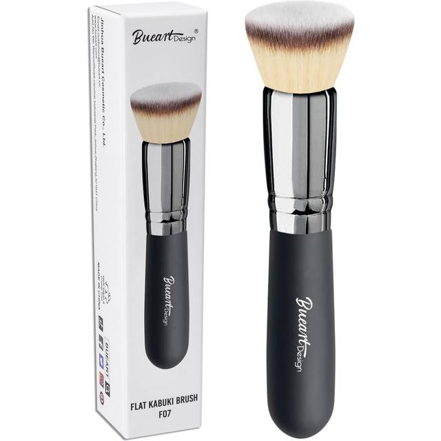 Bueart Design Flat Top Buffing Foundation makeup Brush ULTRA SOFT DENSE Kabuki Make up Brush for Liquid  Cream  Mineral Powder Blending  Flawless Face