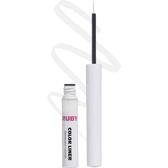 Ruby Kisses Color Liquid Eyeliner Water Resistant Long Lasting Eyeliner 3 ml (0.10 fl.oz.) (White)