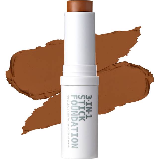 Ruby Kisses Natural Full Coverage 3-In-1 Stick Foundation. Easy to Apply  Hydrating  Lightweight  Long Lasting  Concealer and Contour Stick