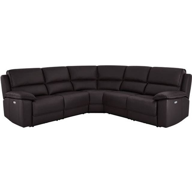 Brown Leather Sofas - Modular 5 Seat Corner Recliner - Goodwood Range - Oak Furnitureland