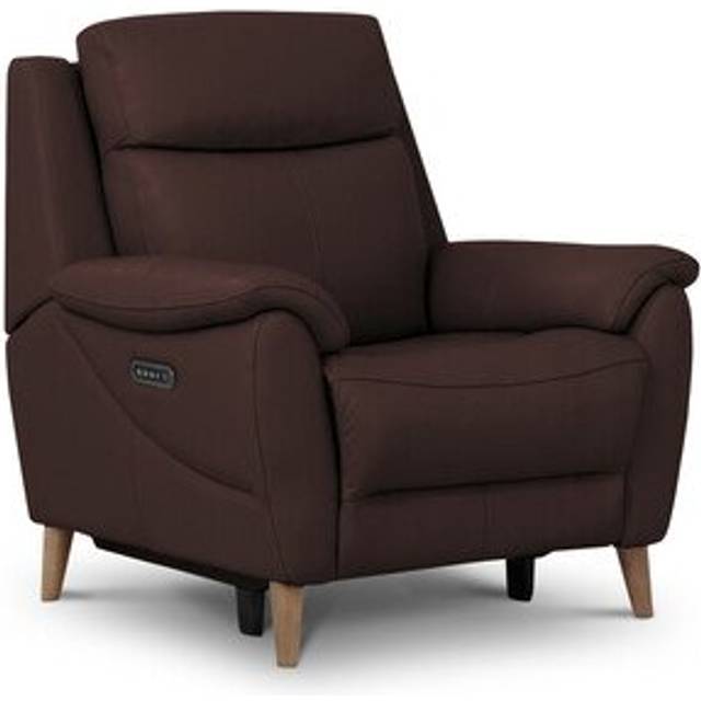 Chesnut Leather Sofas - Electric Recliner Armchair - Brunel Range - Oak Furnitureland