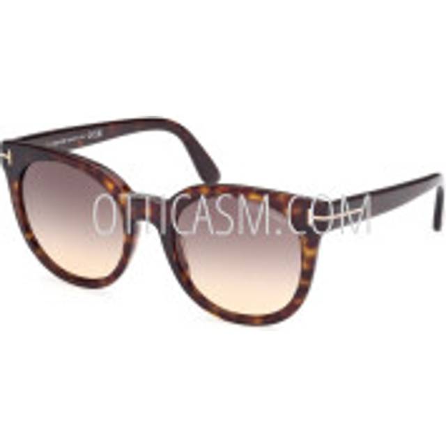 TOM FORD Kvinna FT1109 MOIRA 52B Solglasögon Acetat Havana Rök Fjäril Normal Skuggad