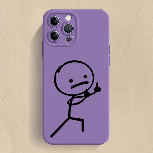 (For iPhone 13, 11) Cartoon Matchman 12 13 14 Pro Max Mini Plus iPhone Case Shockproof Matte Soft TPU Silicone Cover