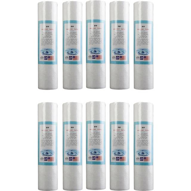10Pcs Replacement Water Sediment Filters (5 Micrometer) 2.5 inch x 10 inch Cartridges