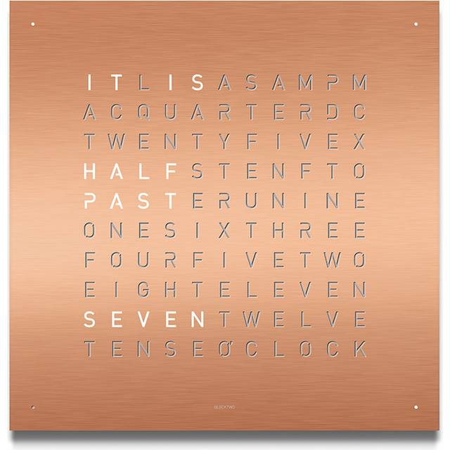 QLOCKTWO Classic Copper Wall Clock 45cm - Copper