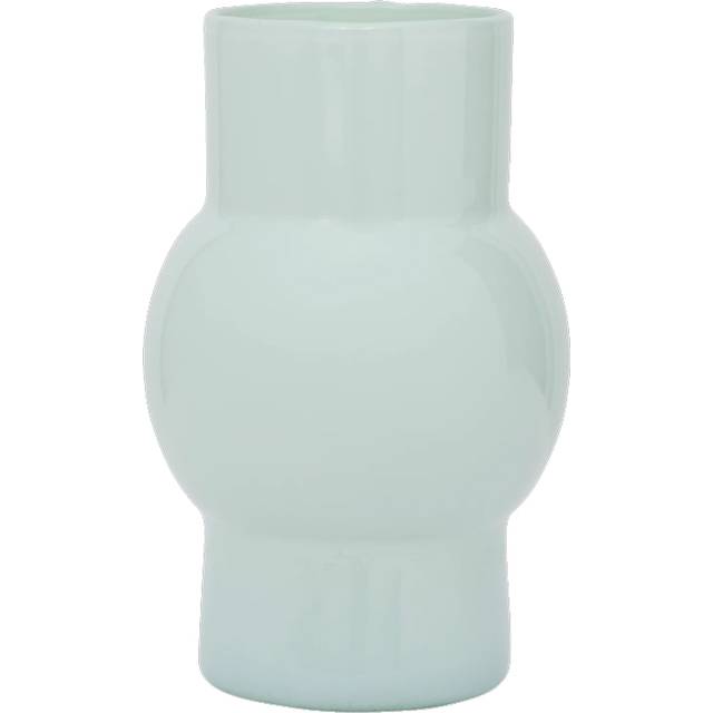 Urban Nature Culture Mineral Grey Recycled Glass Tummy C Vase Modern Vase contemporary vase glass vase grey vase simple vase artistic unique organic shape - Mineral Grey