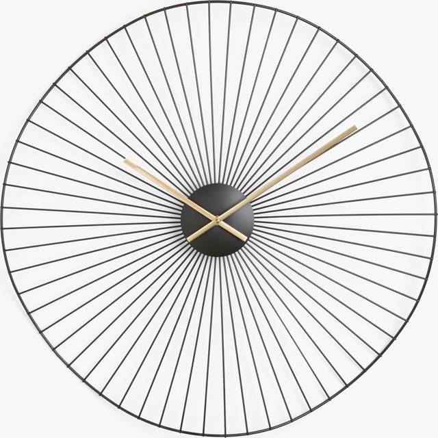 John Lewis Organic Shape Metal Analogue Wall Clock, 60cm, Black