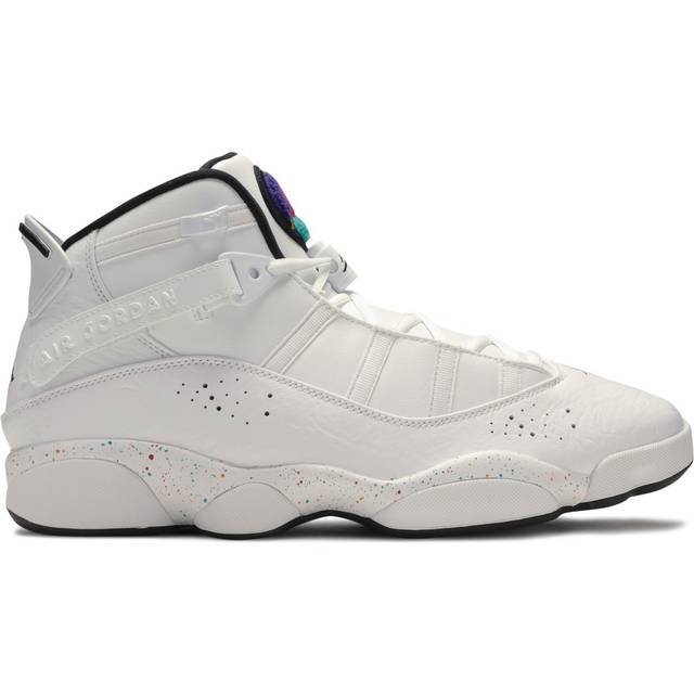 Air Jordan 6 Rings 'Paint Splatter' 322992-100 - White/Black-Canyon Gold-University Red - 8.5