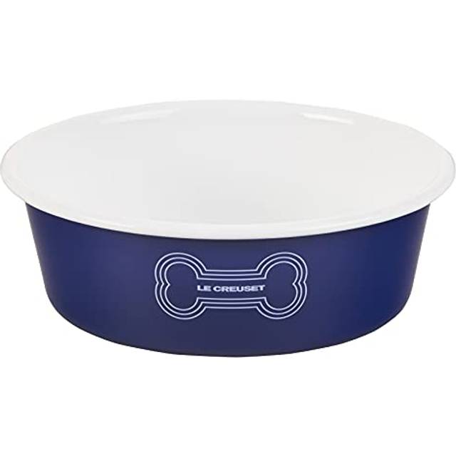 Le Creuset Enamel on Steel Large Dog Bowl  6 Cups  Dark Blue